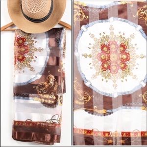 New Silky Brown Scarf